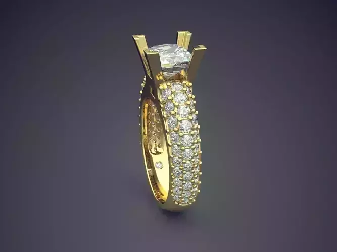 Ring With Diamonds CAD-6116