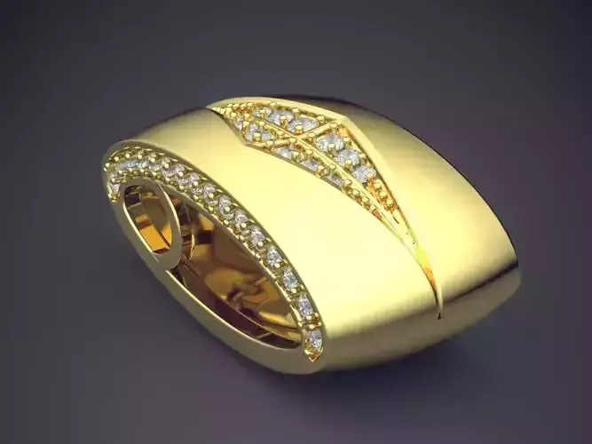 Pendant With Small Diamonds CAD-6104 3D print model