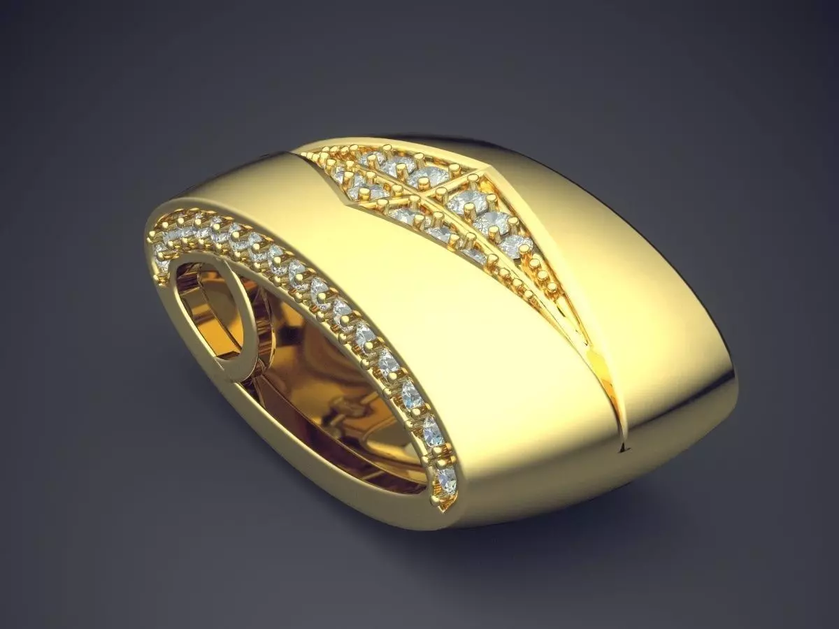 Pendant With Small Diamonds CAD-6104 3D print model_0