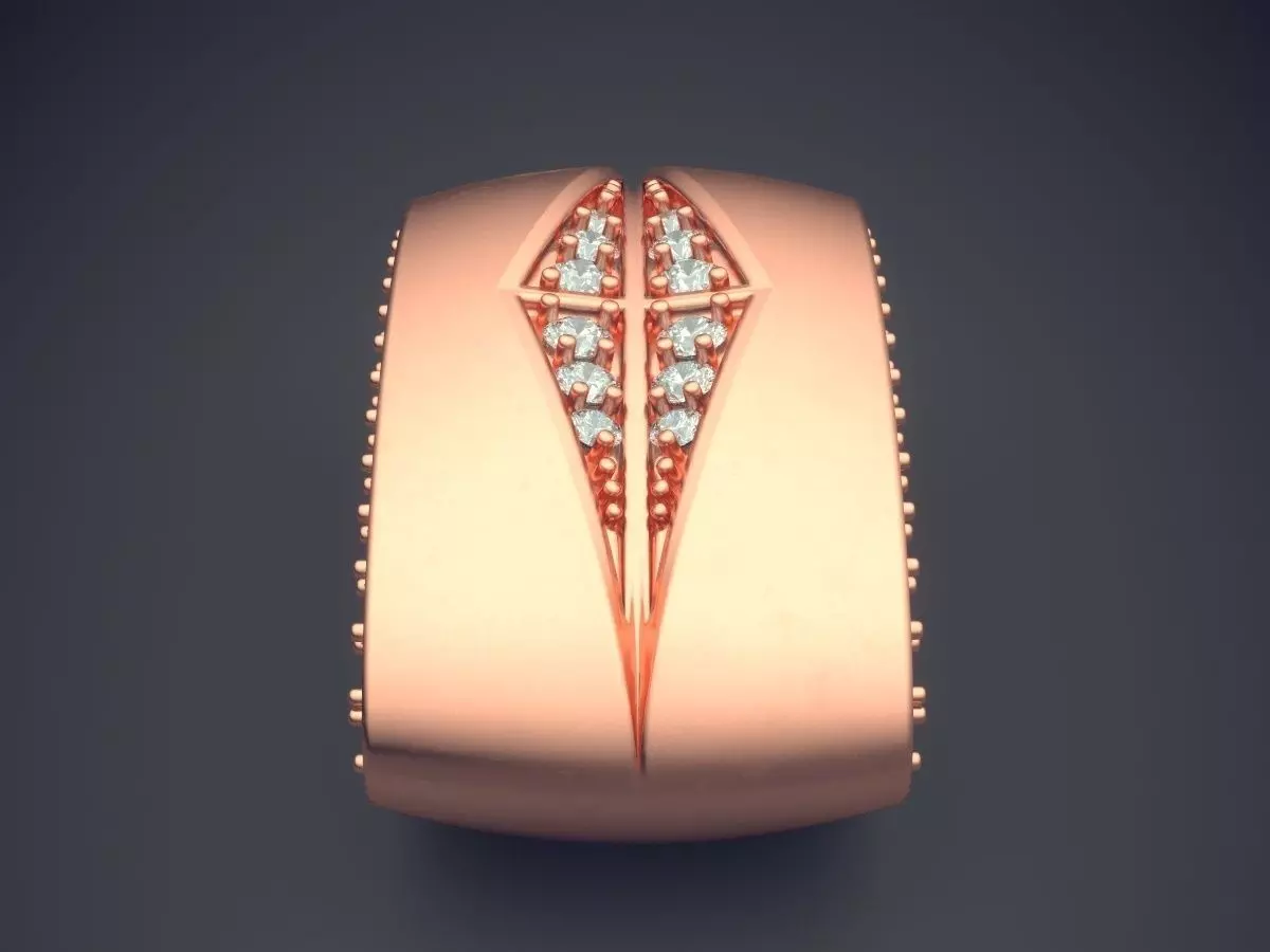 Pendant With Small Diamonds CAD-6104 3D print model_2