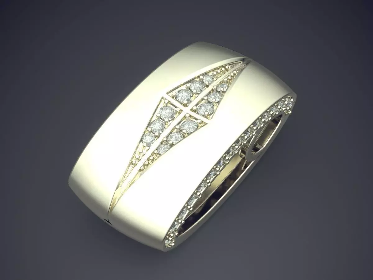 Pendant With Small Diamonds CAD-6104 3D print model_1