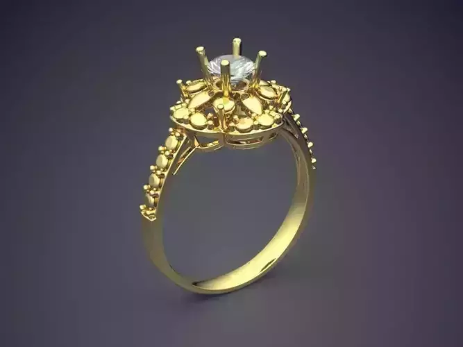 Engagement Ring With Diamond CAD-6103