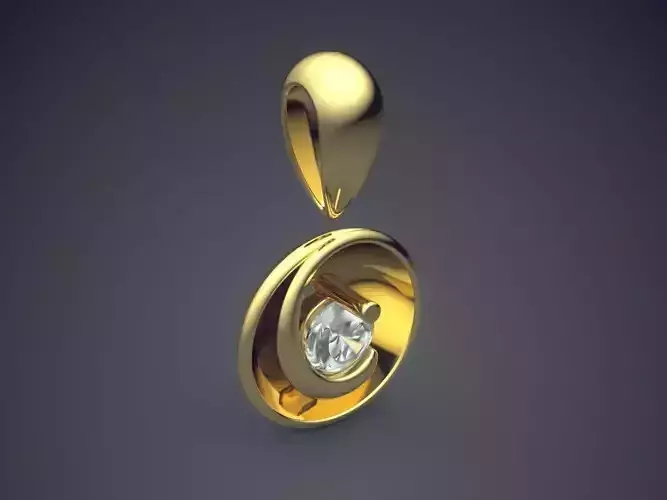 Pendant With Diamond CAD-6093