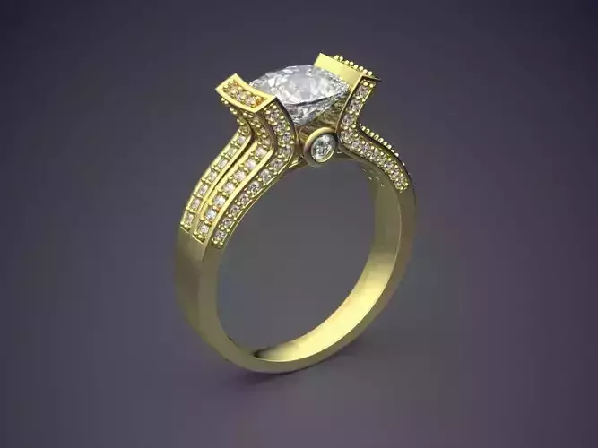 Ring With Diamonds CAD-6094