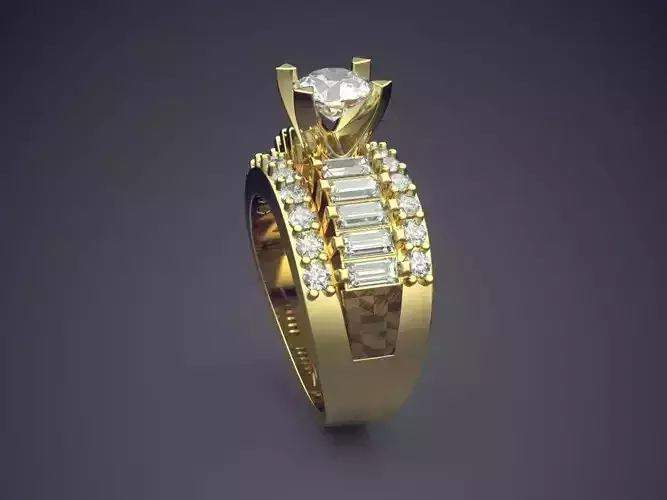 Ring With Diamonds CAD-6090