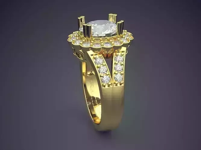 Ring With Diamonds CAD-6089