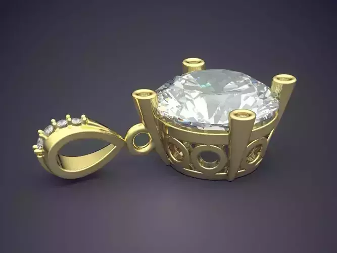 Pendant With Diamonds CAD-6084