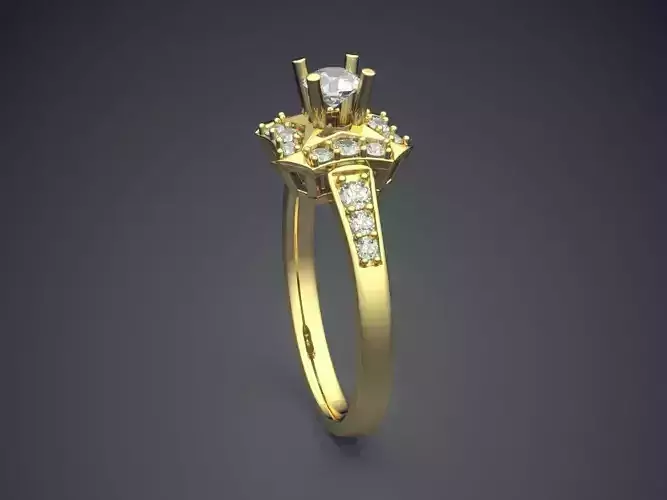 Ring With Diamonds CAD-6083