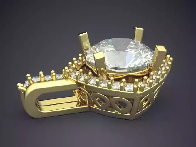 Luxurious Pendant With Diamonds CAD-6080