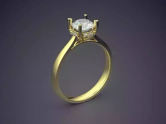 Ring With Diamond CAD-6076