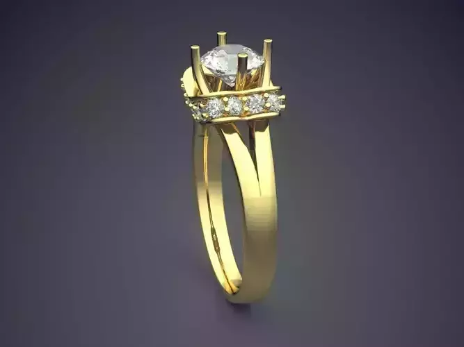 Ring With Diamonds CAD-6074