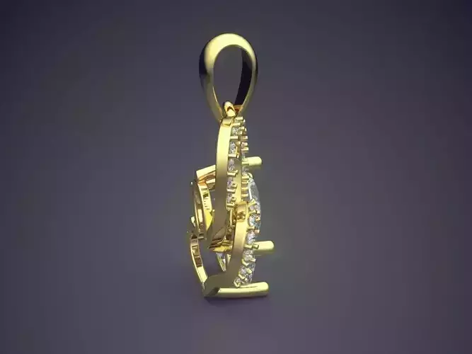 Pendant With Diamonds CAD-6077