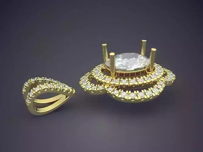 Pendant With Diamonds CAD-6071