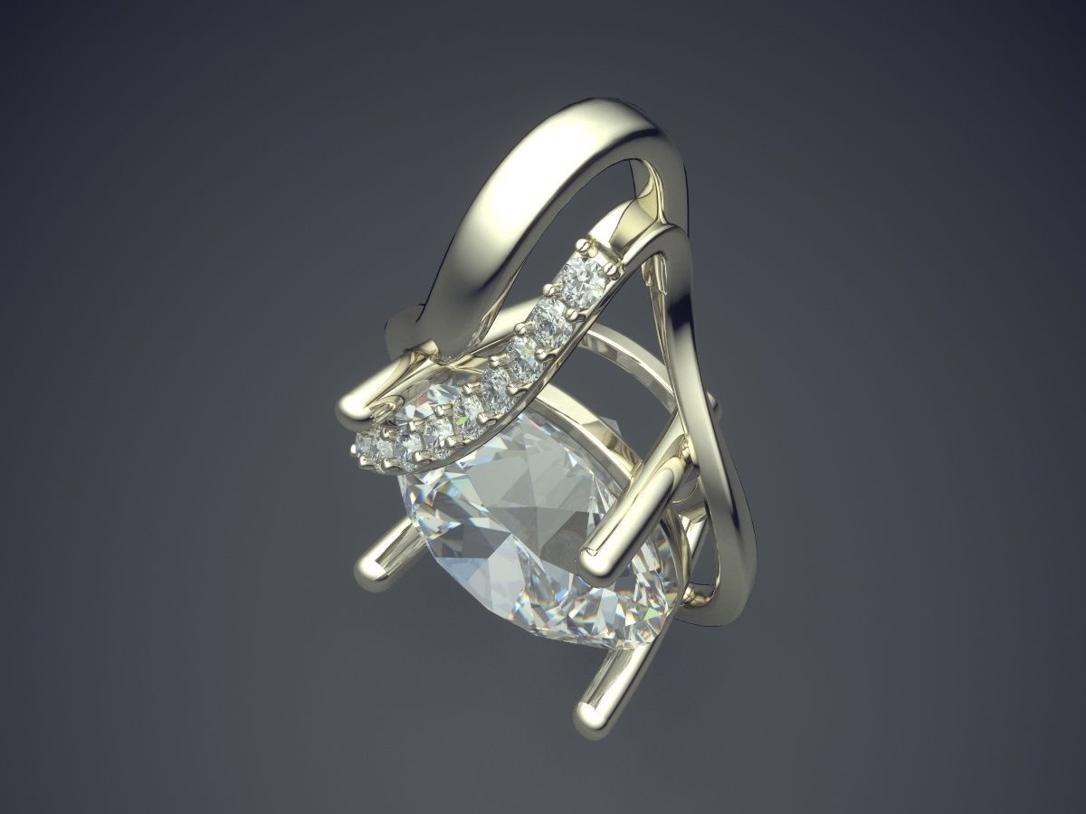 Pendant With Diamonds CAD-6064 3D print model_1