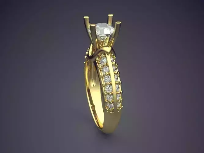 Ring With Diamonds CAD-6068