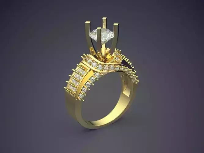 Ring With Diamonds CAD-6065