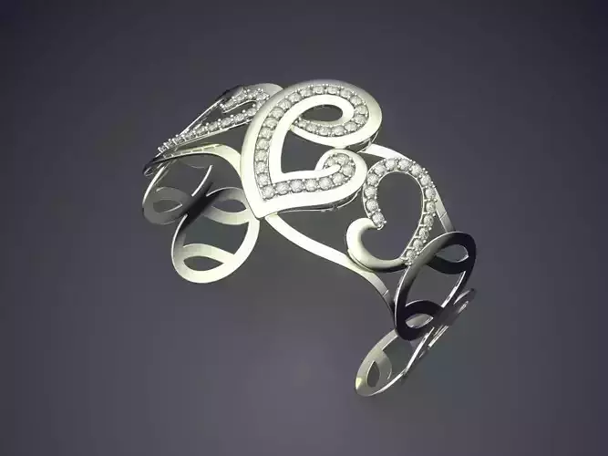 Heart Motif Ring With Small Diamonds CAD-6068