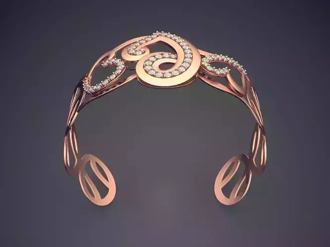 Heart Motif Ring With Small Diamonds CAD-6068