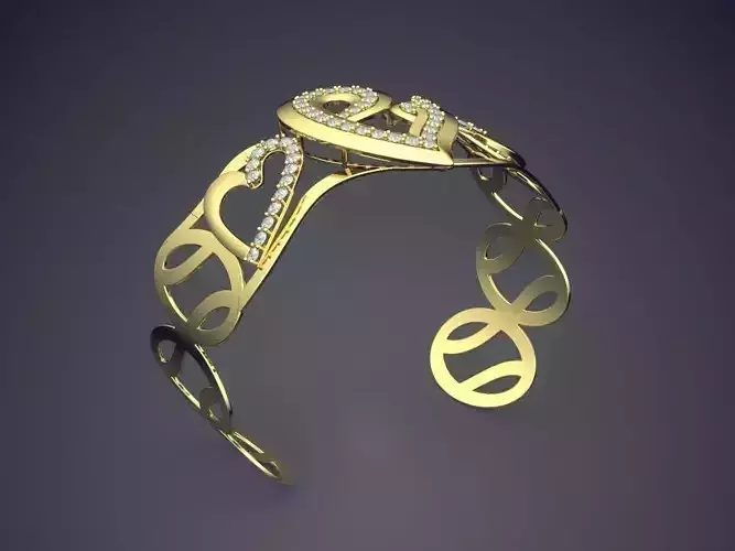 Heart Motif Ring With Small Diamonds CAD-6068