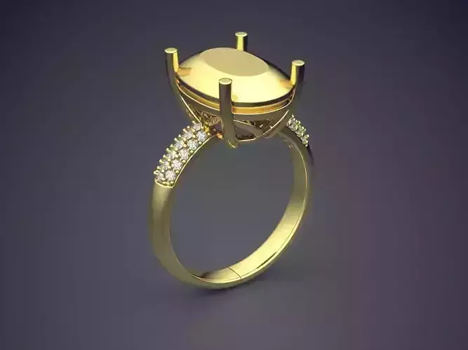 Ring With Small Diamonds CAD-6059