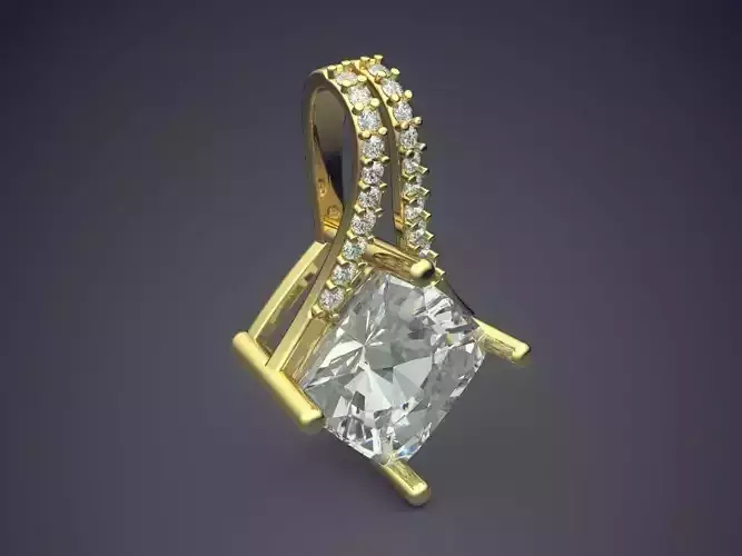 Pendant With Diamonds CAD-6060 3D print model