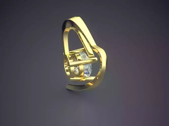 Pendant With Diamond CAD-6041