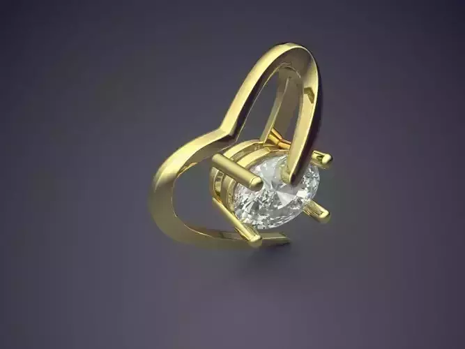 Pendant With Diamond CAD-6041 3D print model