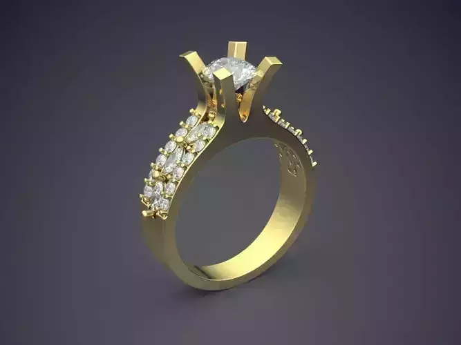 Ring With Diamonds CAD-6044
