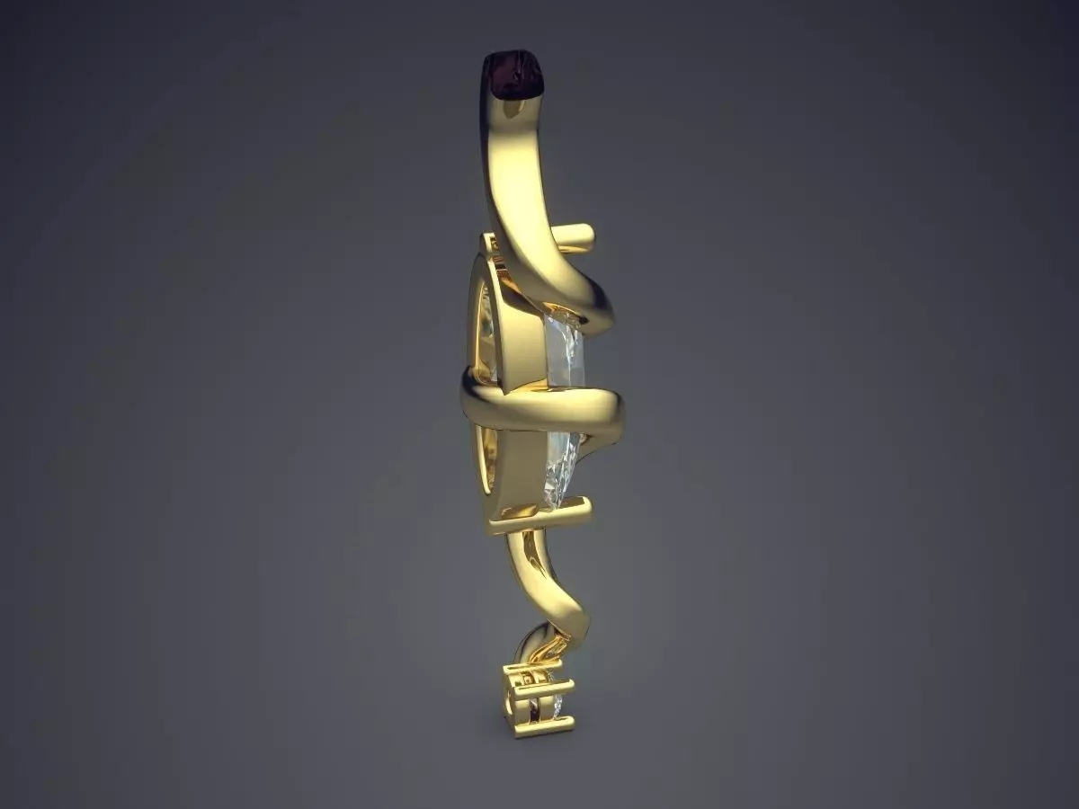 Pendant CAD-6033 3D print model_3