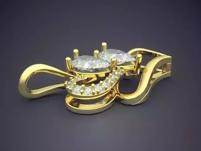 Pendant With Diamonds CAD-6032