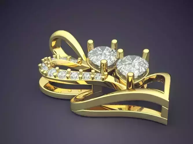 Pendant With Diamonds CAD-6032 3D print model