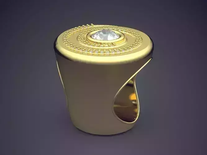 Unique Ring CAD-6034