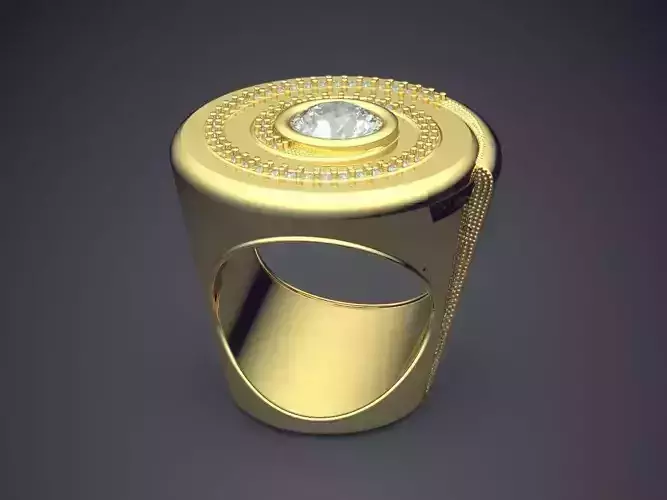 Unique Ring CAD-6034 3D print model