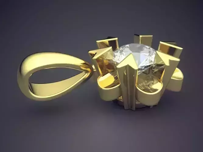 Pendant With Diamond CAD-6026