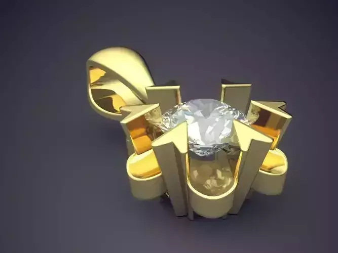 Pendant With Diamond CAD-6026 3D print model