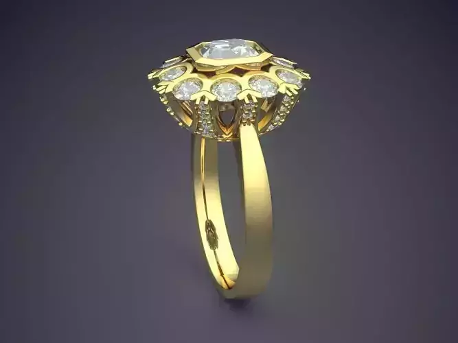 Ring With Diamonds CAD-6016