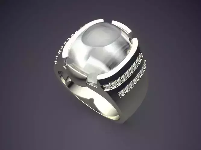 Thick Ring With Pearl CAD-6018