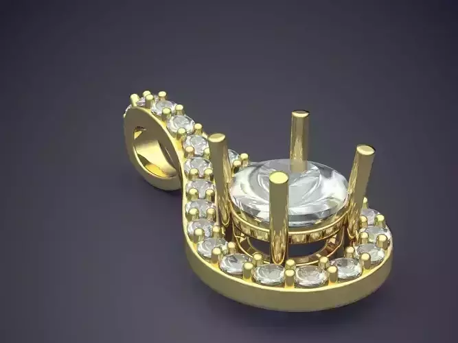 Pendant With Diamonds CAD-6011