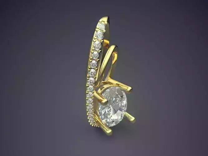 Pendant With Diamonds CAD-6002