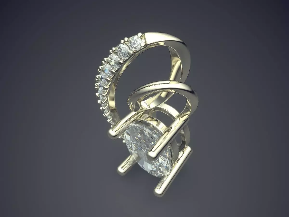 Pendant With Diamonds CAD-6002 3D print model_1