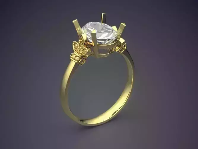 Engagement Ring With Diamond CAD-5994