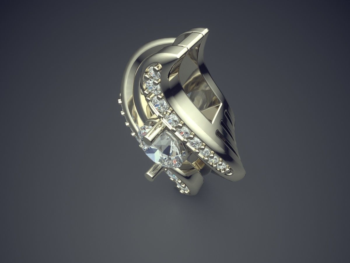 Pendant With Diamonds CAD-5991 3D print model_1
