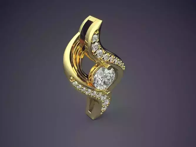 Pendant With Diamonds CAD-5991