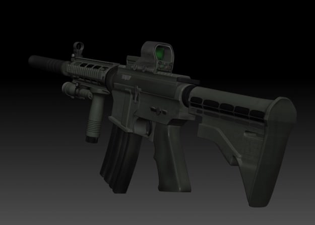M4A1 Assault Gun 3D model_1