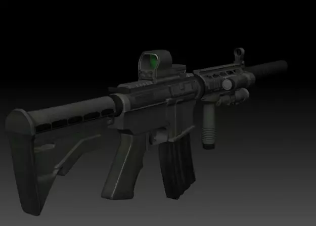 M4A1 Assault Gun 3D model_0