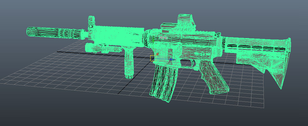 M4A1 Assault Gun 3D model_4