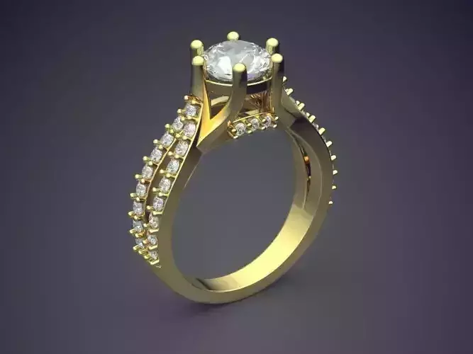 Engagement Ring With Diamonds CAD-5981