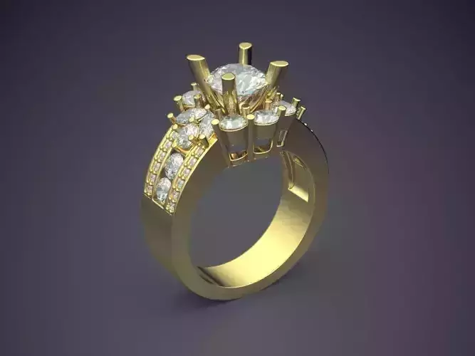 Engagement Ring With Diamonds CAD-5974