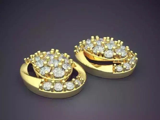 Earrings With Diamonds CAD-5967