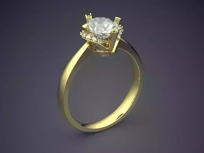 Engagement Ring With Diamond CAD-5957